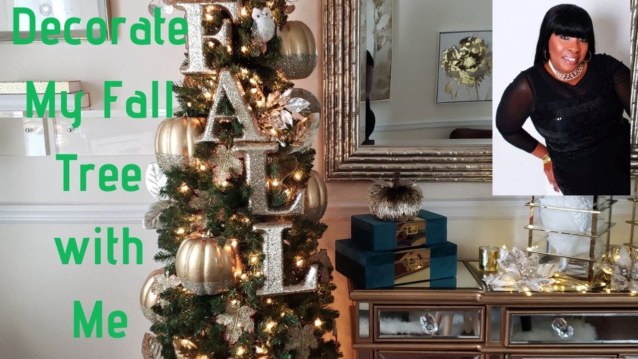 💎🍁🍂🏠Decorate With Me A Glam Fall Autumn Tree ideas de decoracio de otono