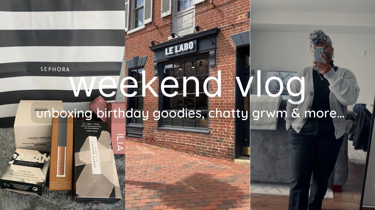 vlog: 🎁 unboxing goodies from le labo, sephora & first time trying makeup loool 💄