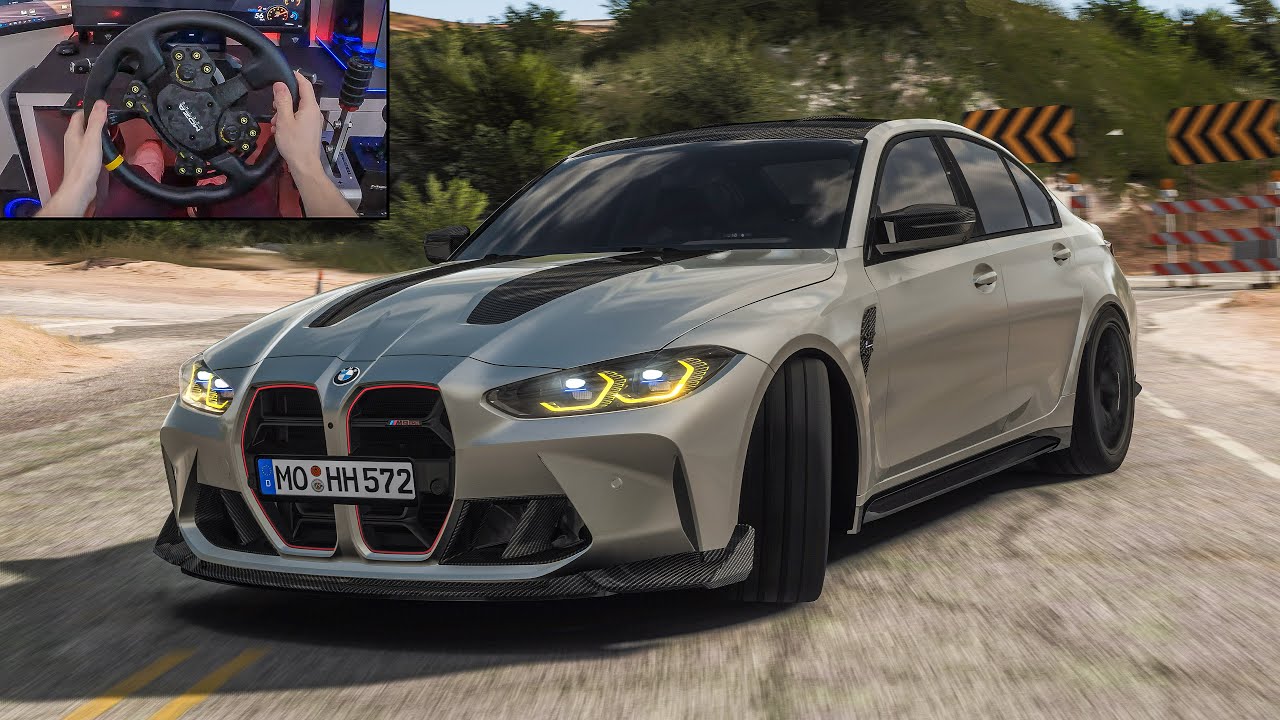 BMW M3 CS G80 Вождение в горах Санта-Моники — Assetto Corsa | Моза R16