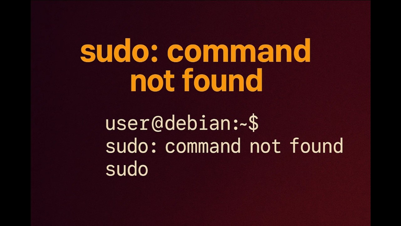 Debian - sudo: command not found