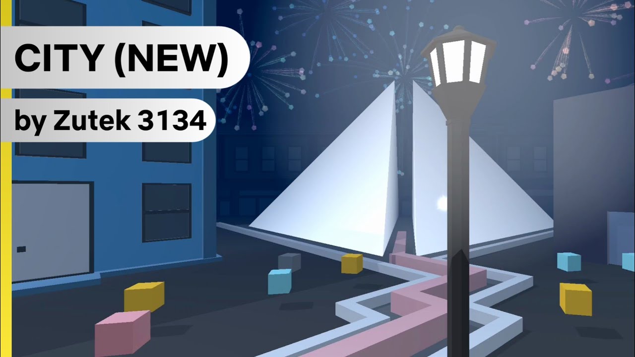 City (New Version) (by Zutek 3134) (EASTER EGGS + SECRET ENDING) | Dancing Line Fan-made