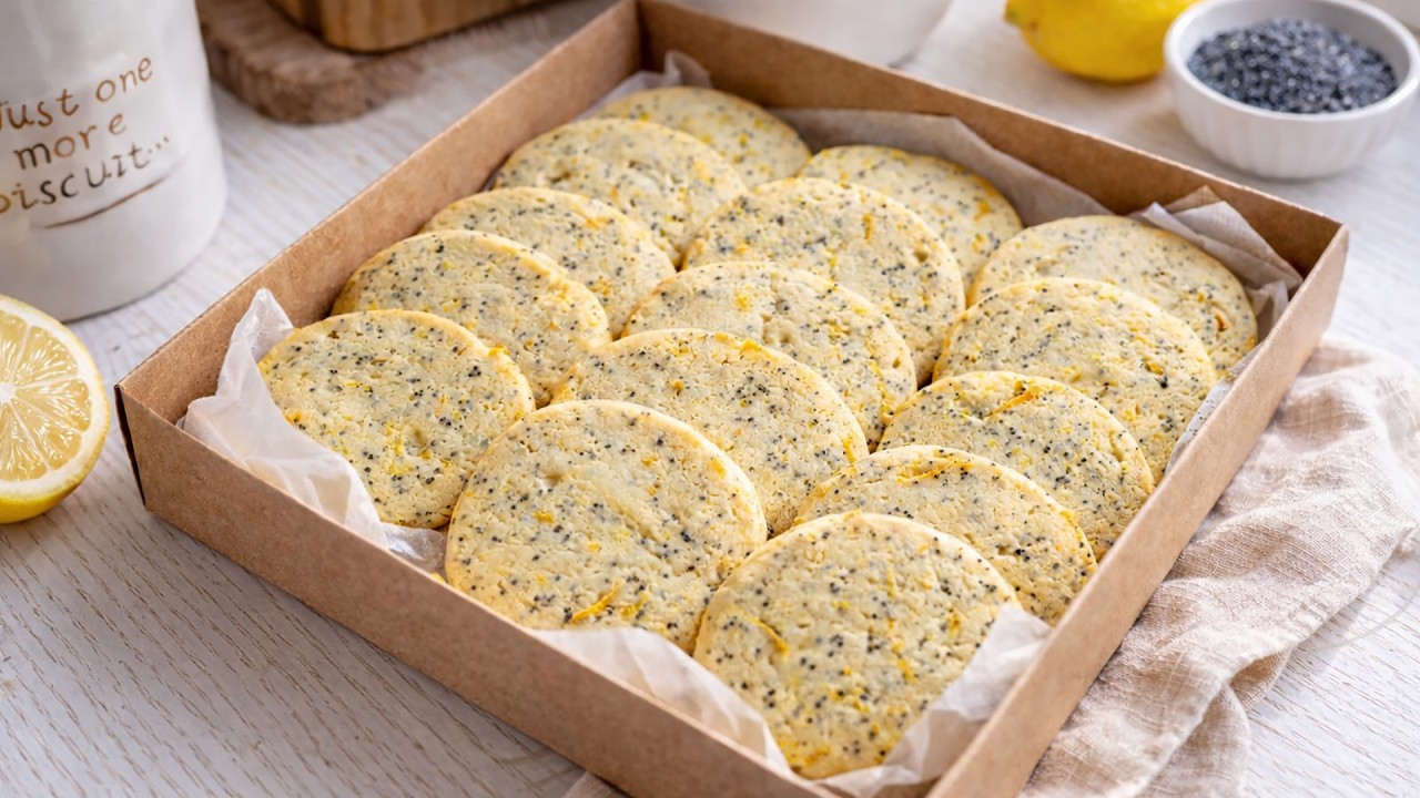 Эти лимонно-маковые печенья на вкус как из французской пекарни 🍋 Элегантное масляное сабле