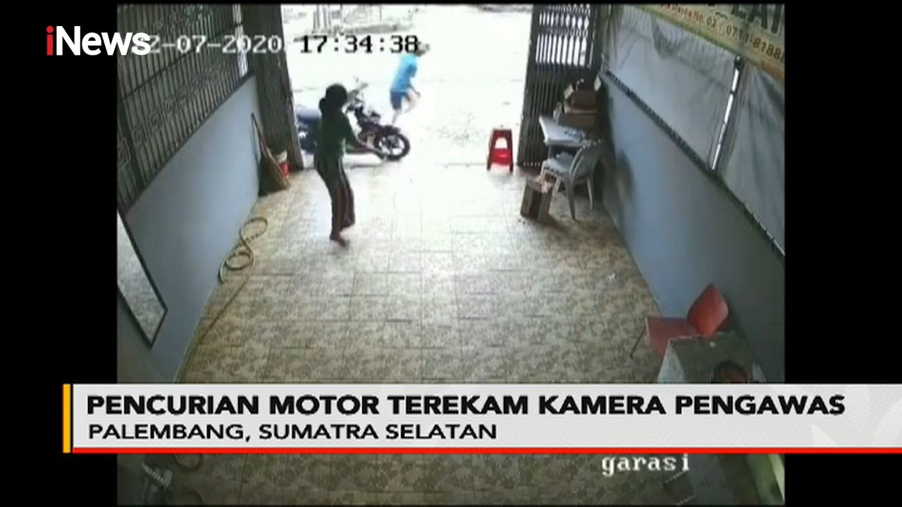 Terekam CCTV, ART di Palembang Gagalkan Pencurian Motor - Police Line 03/08