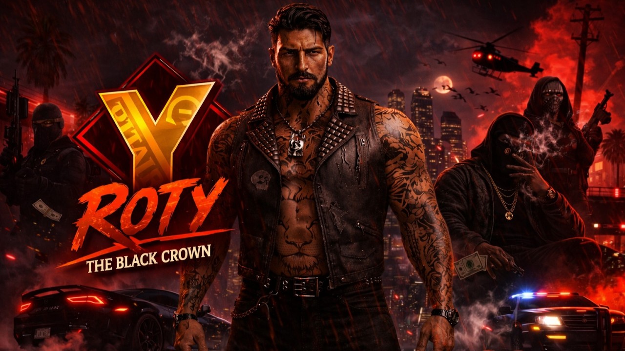 The Black Crown 🖤 - YRP - TheRealRoty - GTA 5 RP Live Stream India