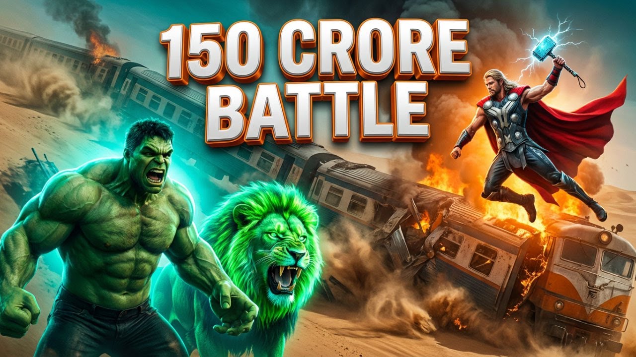 Hulk vs Thor: The 150 Crore Train Battle! 😱🔥 (Halku aur Sheru ki Kahani)