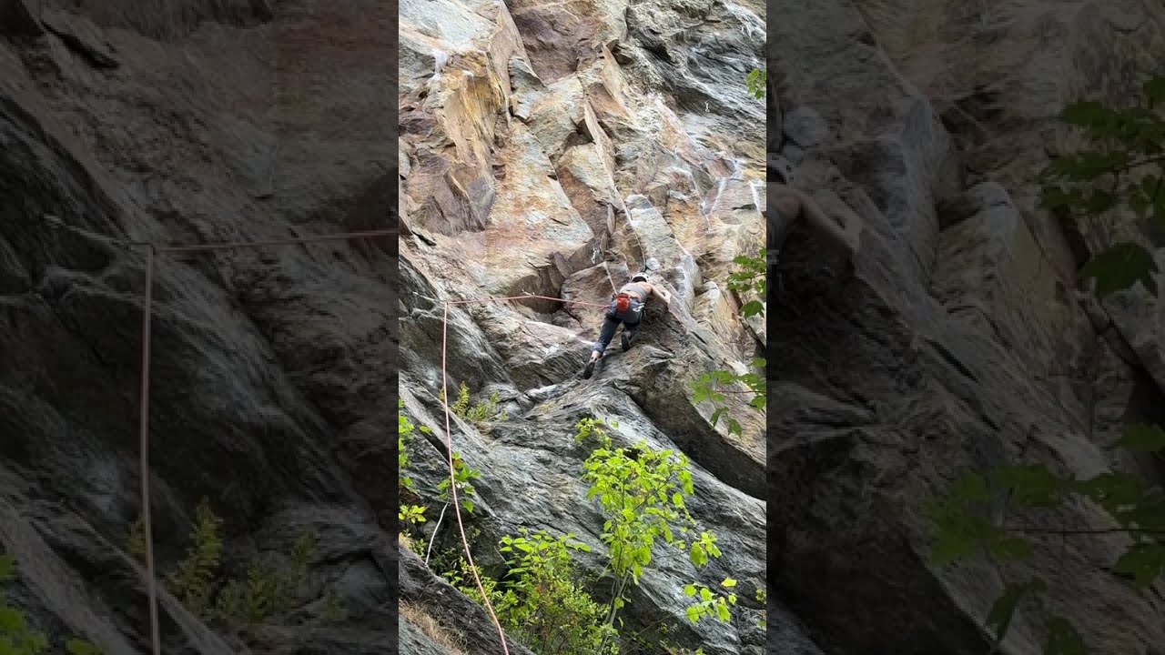 Peanut Man (5.12a), Main Cliff @ Rumney New Hampshire (uncut)