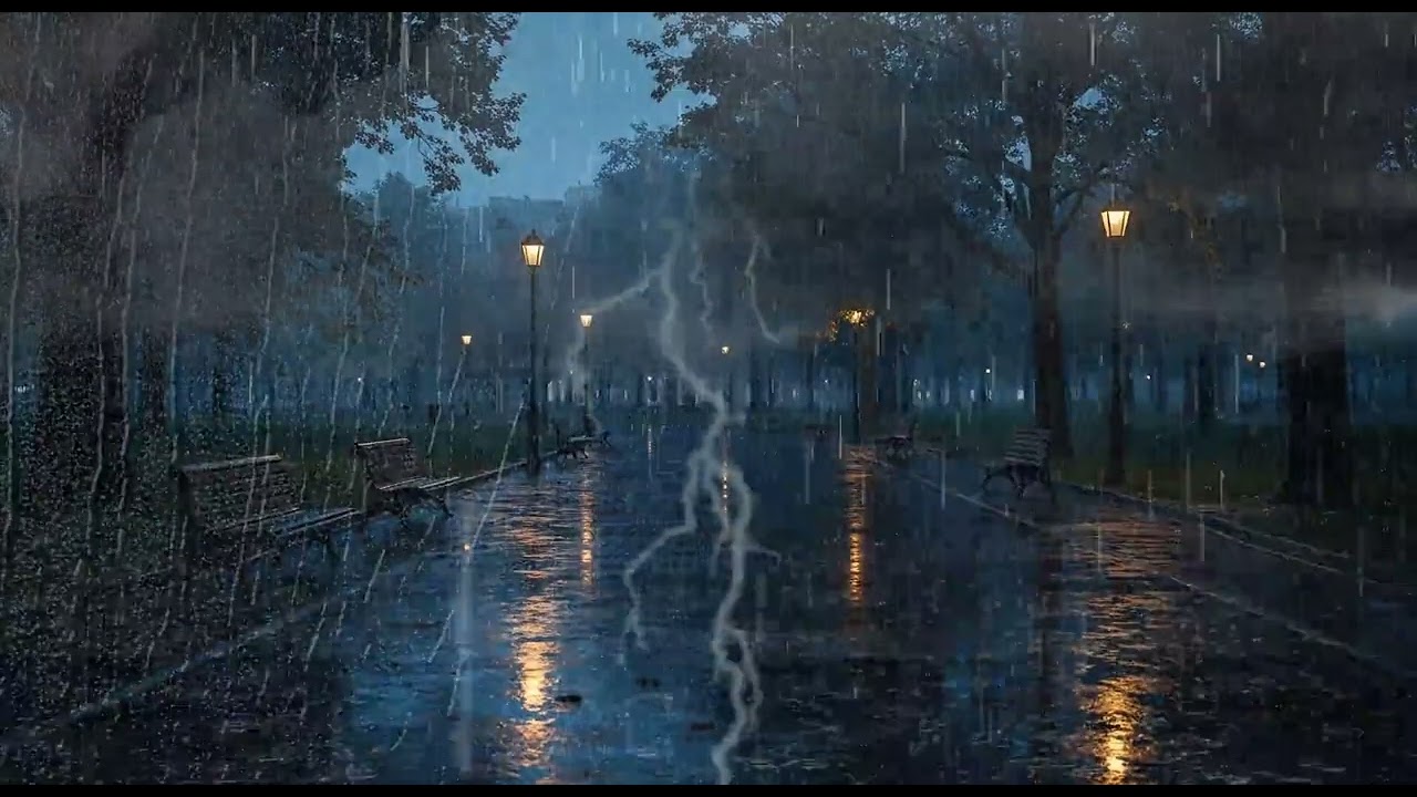 ⚡ Sleep Better with Heavy Rain & Thunder for Sleeping