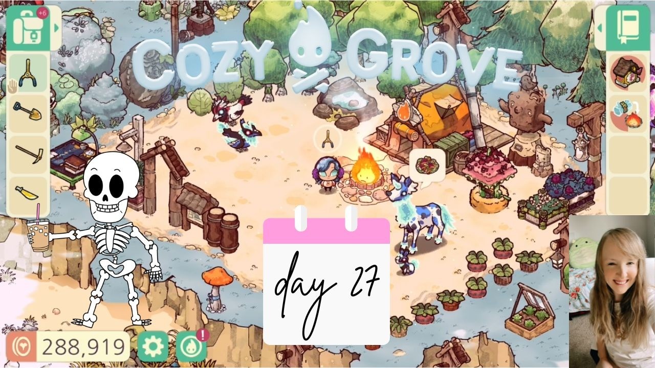 Let's Play Cozy Grove, Day 27, Ambient Cozy Gaming, No Commentary