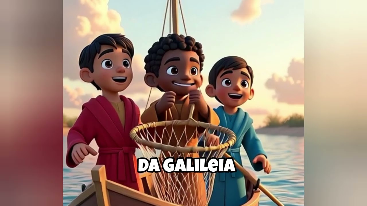 Pedro, Tiago e João no barquinho 