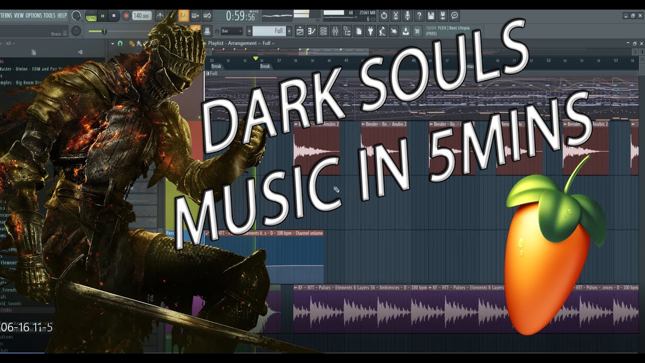 MAKE DARK SOULS MUSIC IN 5 MINS || FL studio Tutorial