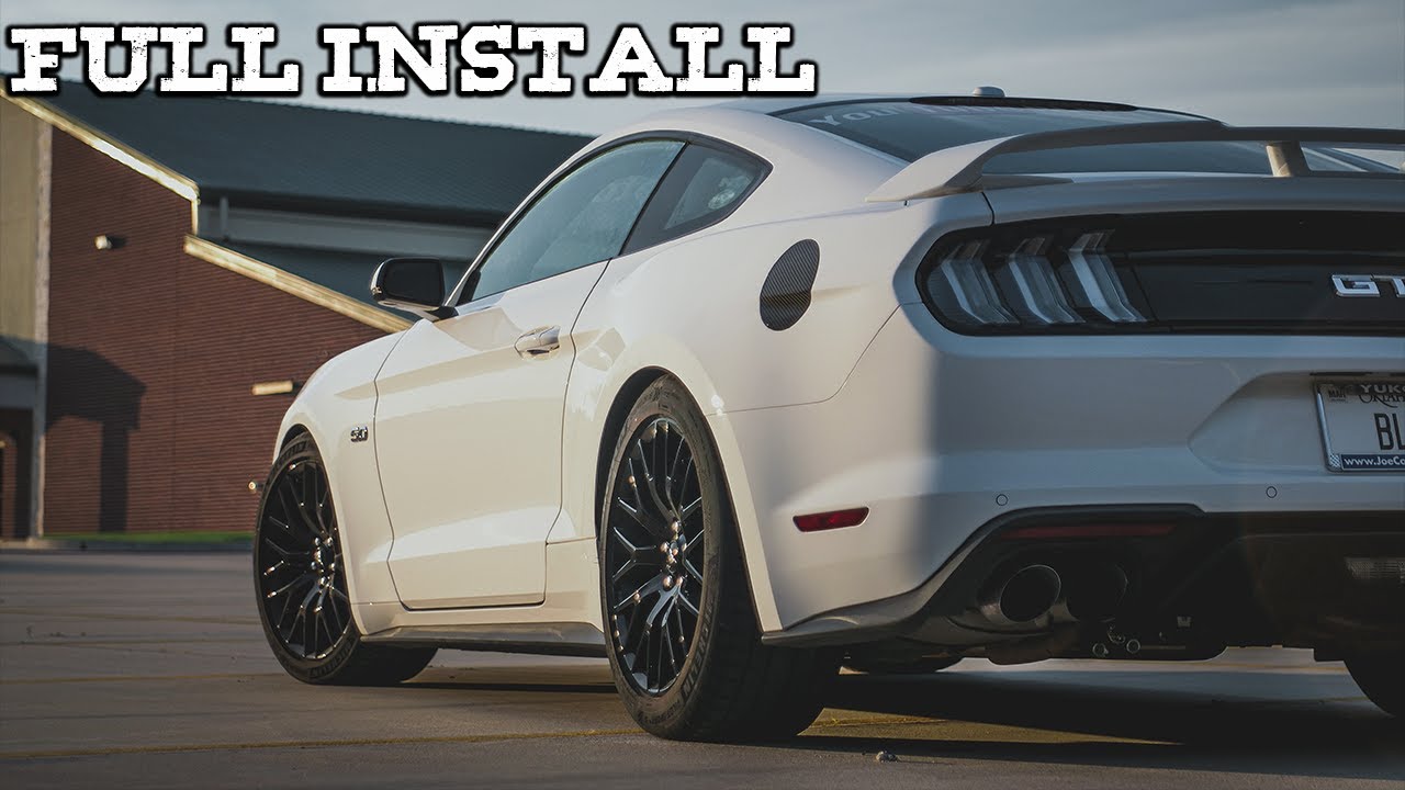 How to install Mustang Lowering Springs 2019 GT Steeda Sport Progressives at Home!