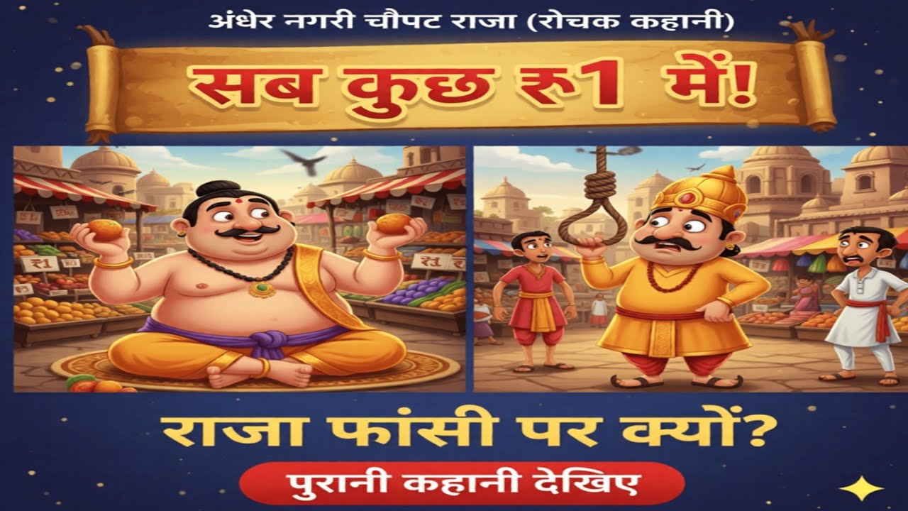 अंधेर नगरी चौपट राजा | Andher Nagri Chaupat Raja | Hindi Moral Stories | 2D Animation|
