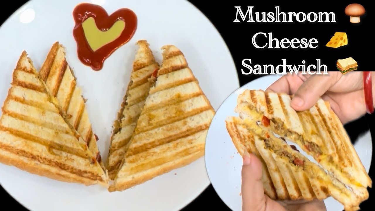 ये नाश्ता टेस्टी 😋 होने के साथ ही हेल्थी भी है|| Mushroom🍄‍🟫 Cheese 🧀 Sandwich 🥪||Easy Breakfast||