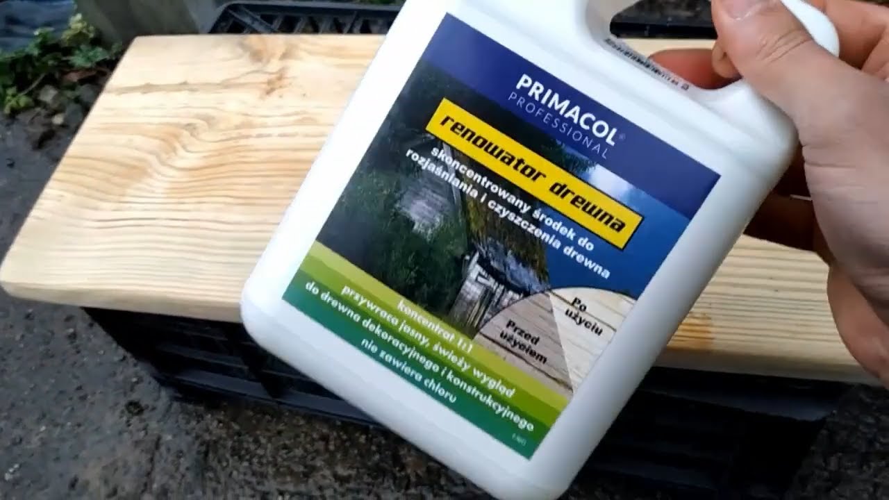 Bielenie i rozjaśnianie drewna bez sinizny - Primacol Renowator. Jak zrobić parapet drewniany.