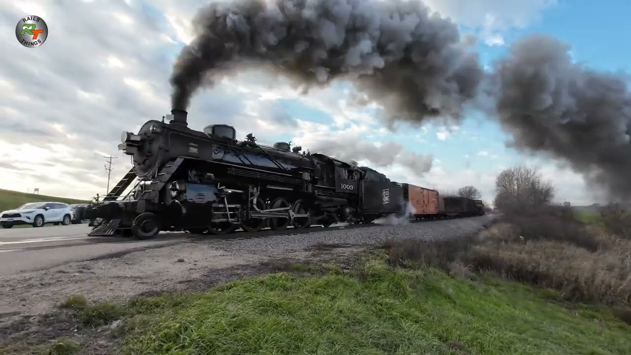 Soo Line 1003: Steam Spectacular - Track Speed Runbys with Cab Tour, Maintenance and BLOWDOWN!