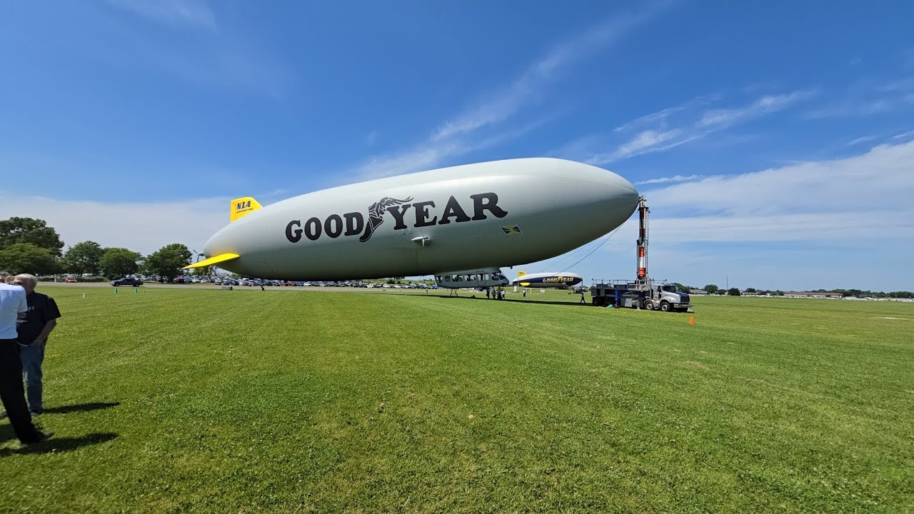 Goodyear Blimp Takes Off From  EAA AirVenture Oshkosh 2025