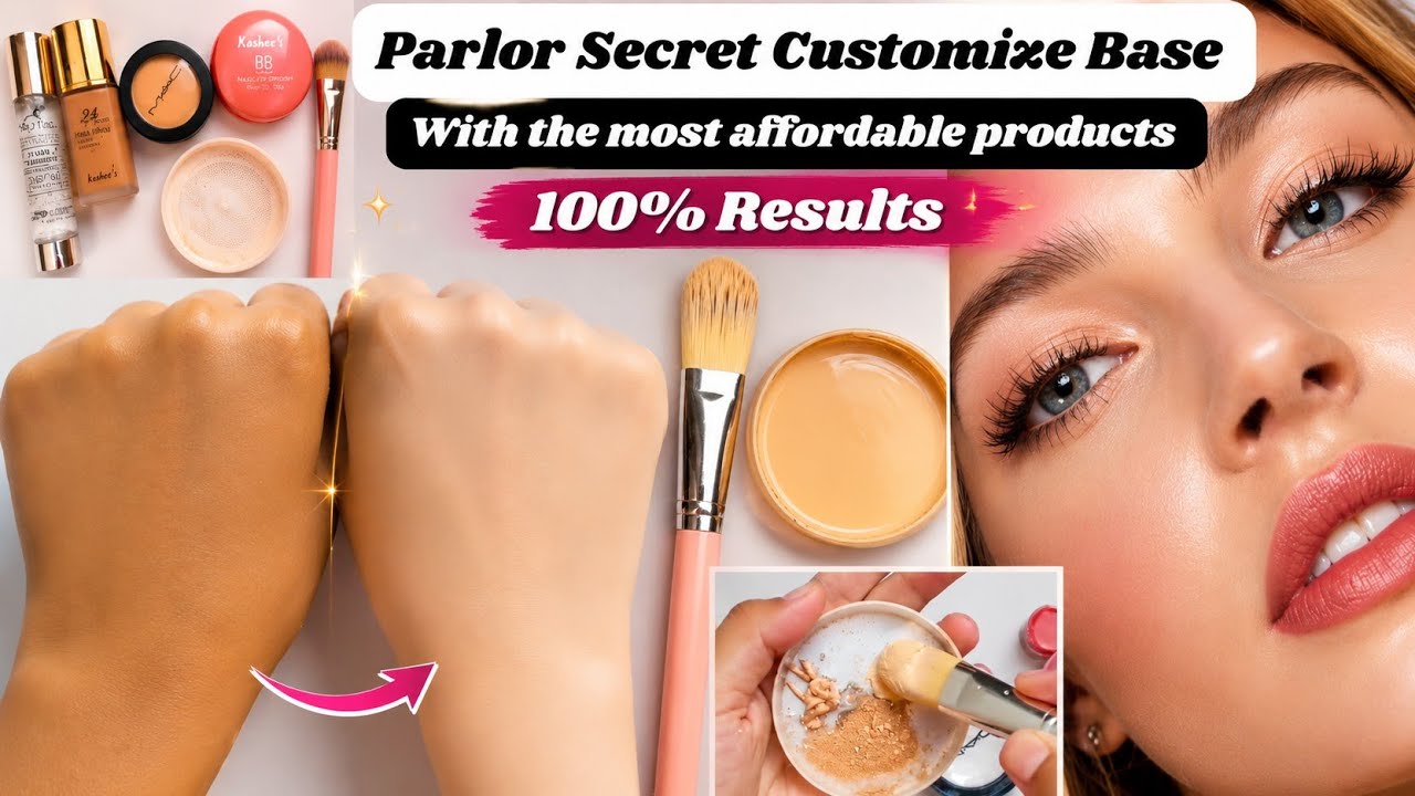 PARLOR SECRET CUSTOMIZE BASE WITH 100% RESULTS | CUSTOMIZE BASE FOR BRIDAL AND PARTY MAKEUP
