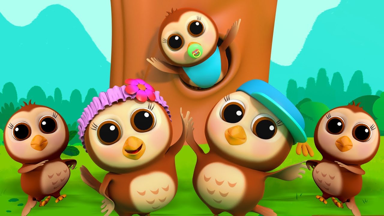 búho dedo familia | rima familiar de los dedos | cancion de bebe | Finger Family | Farmees Español