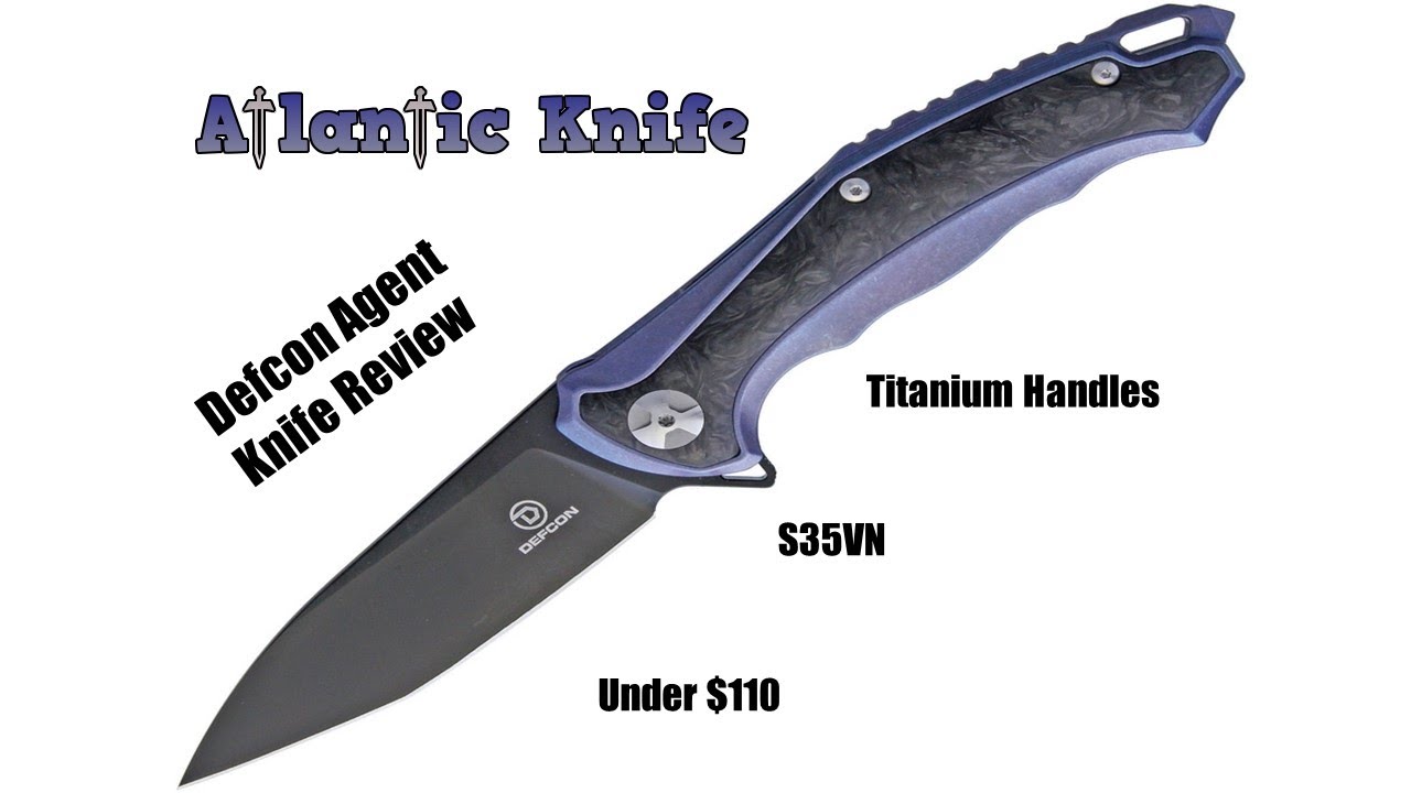 Defcon Agent Knife Review | Titanium Handles and S35VN Folding Blade Atlantic Knife