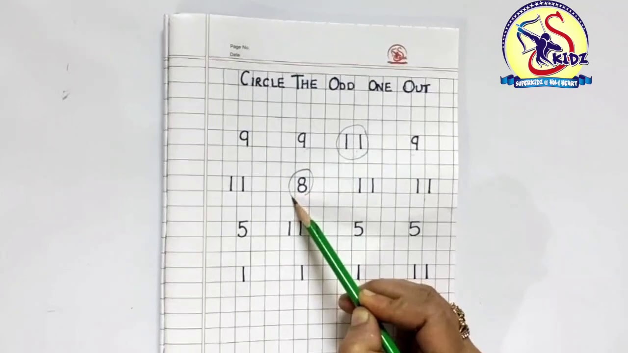 Exercise Circle odd one out |Nursery Maths|Superkidz @ Holy Heart