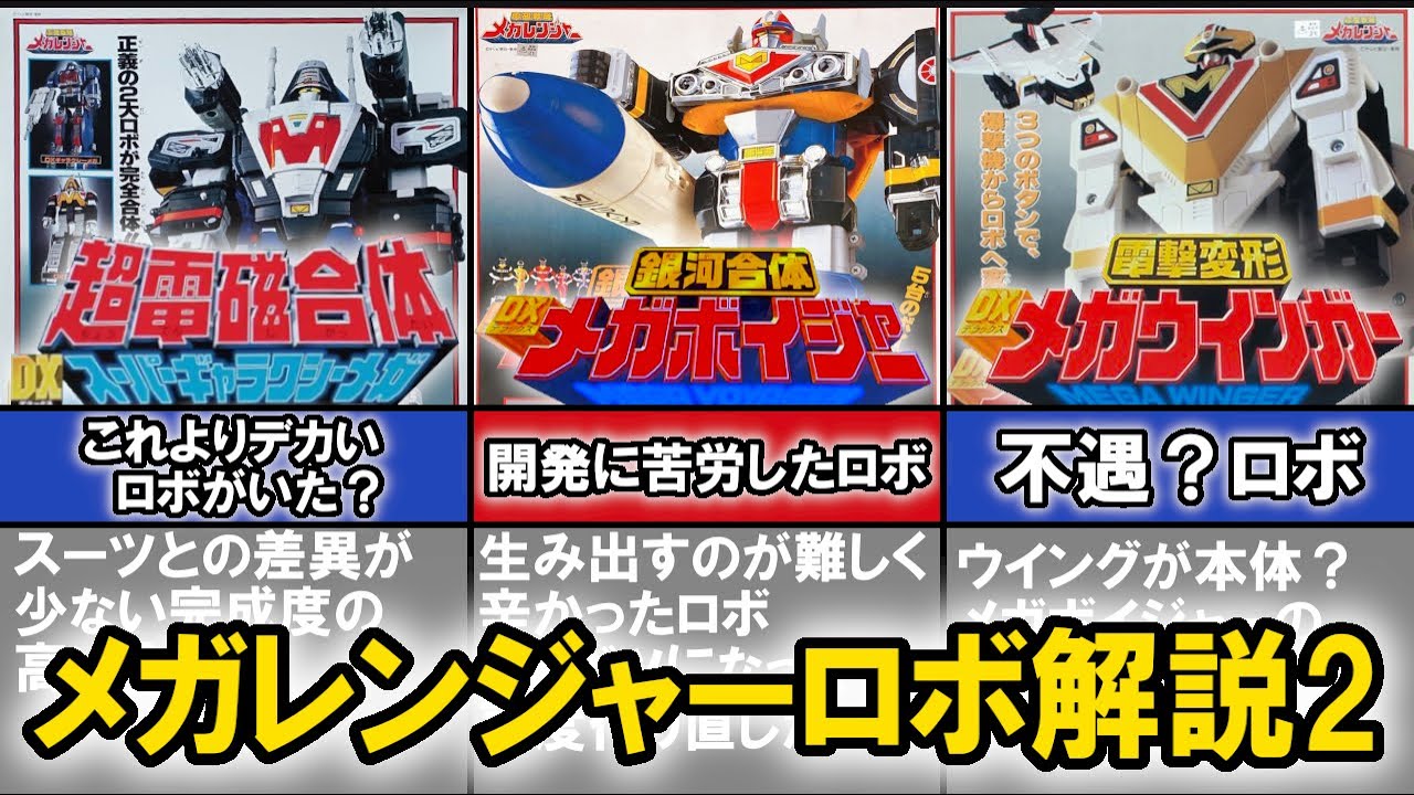 スーパーギャラクシーメガ、メガボイジャー、メガウインガー解説【ゆっくり解説】
