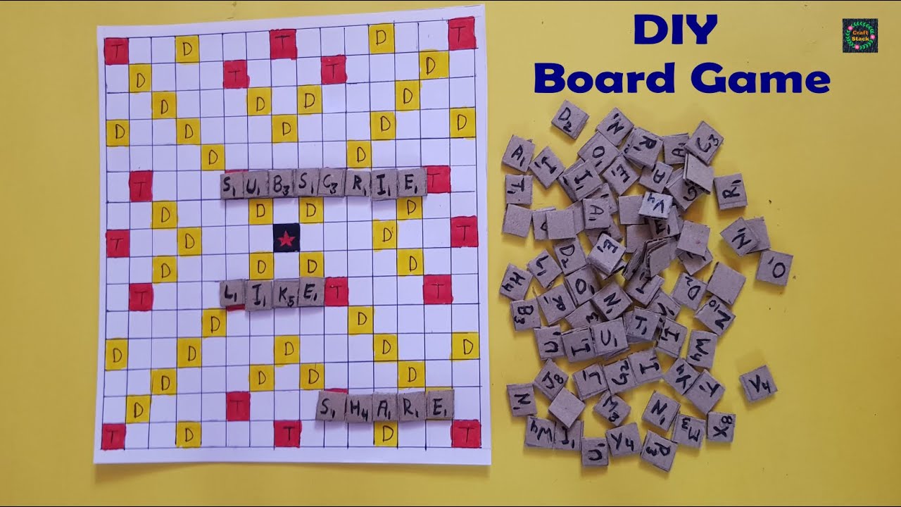DIY SCRABBLE GAME | DIY Word Game | Paper Game Making at Home | @CraftStack