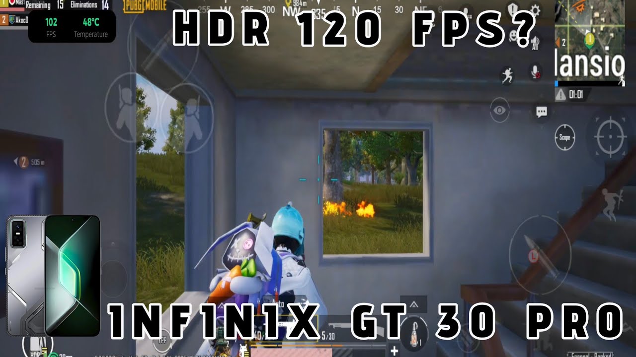 PUBG MOBILE HDR 120 FPS USING GFX TOOL I INFINIX GT 30 PRO 
