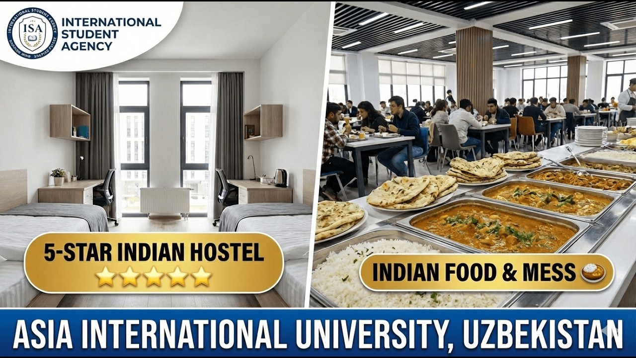 Asia International University: 5-Star Indian Hostel & Mess Tour | MBBS in Uzbekistan 2026