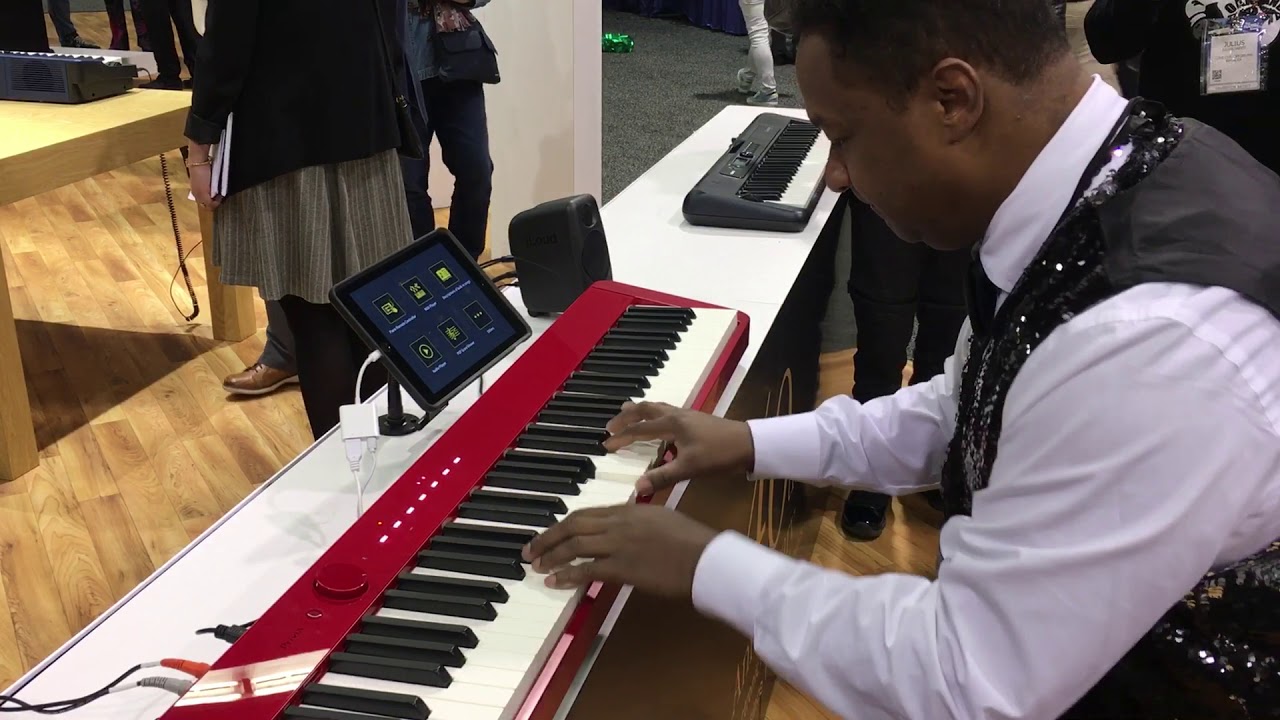 Kris Nicholson test drives the Casio PX-S1000 Red at Namm 2020