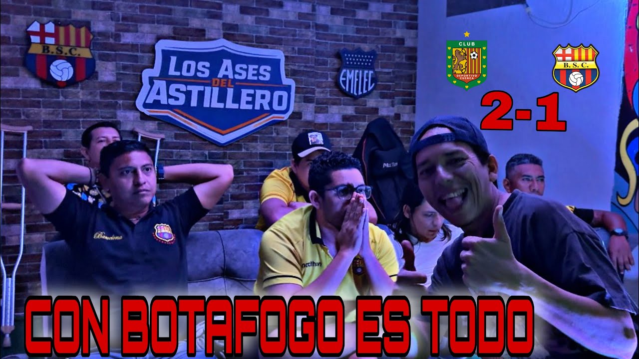 D.CUENCA VS BARCELONA SC 2-1 / REACCION DE AMIGOS