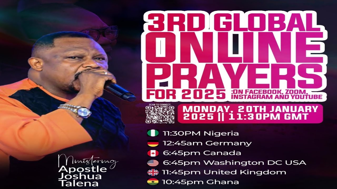 GLOBAL ZOOM PRAYERS WITH APOSTLE JOSHUA TALENA
