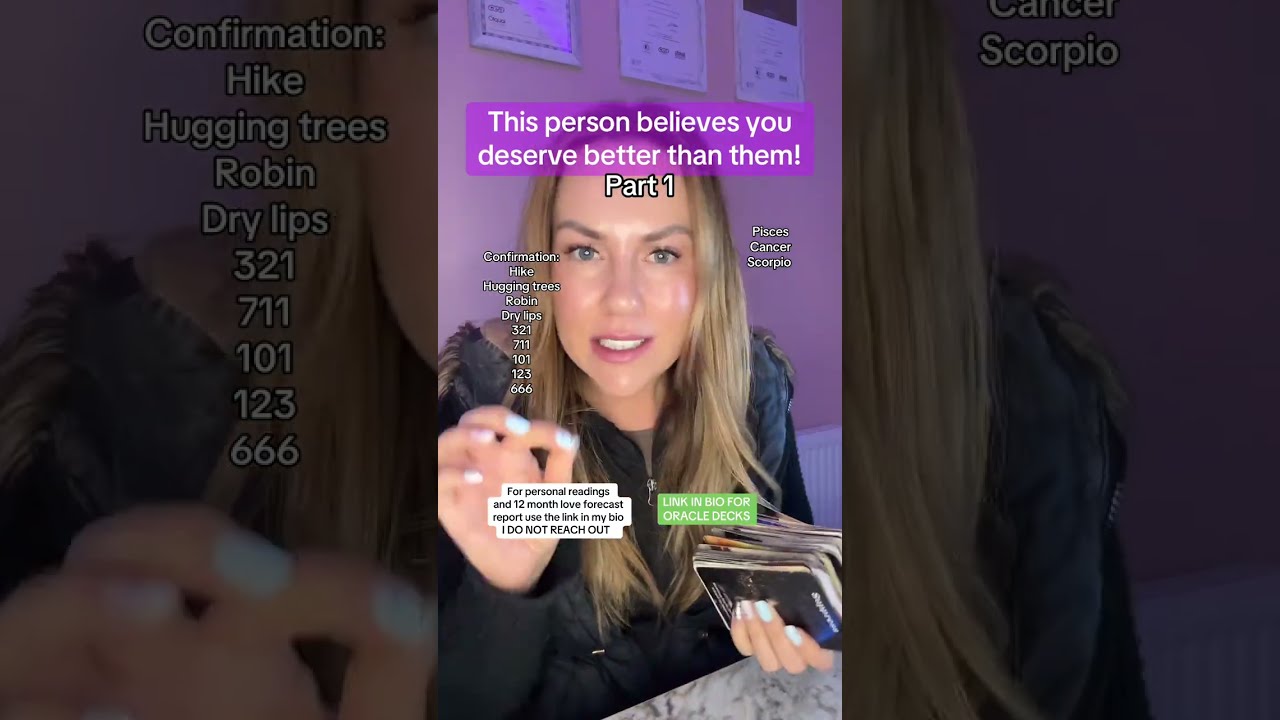 This person believes you deserve better than them! Part 1