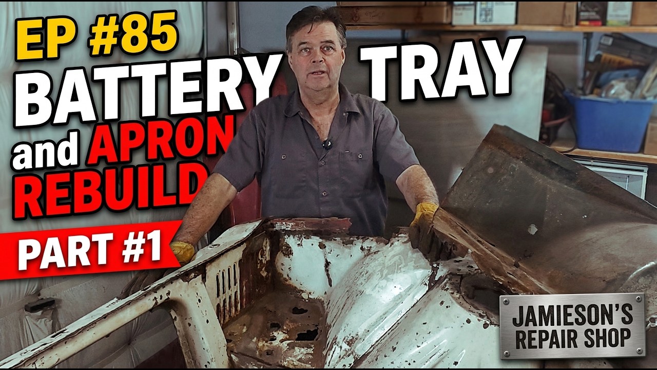 Battery Tray and Front Apron Repair - Part #1 - 65 Thunderbird Convertible Ep #85