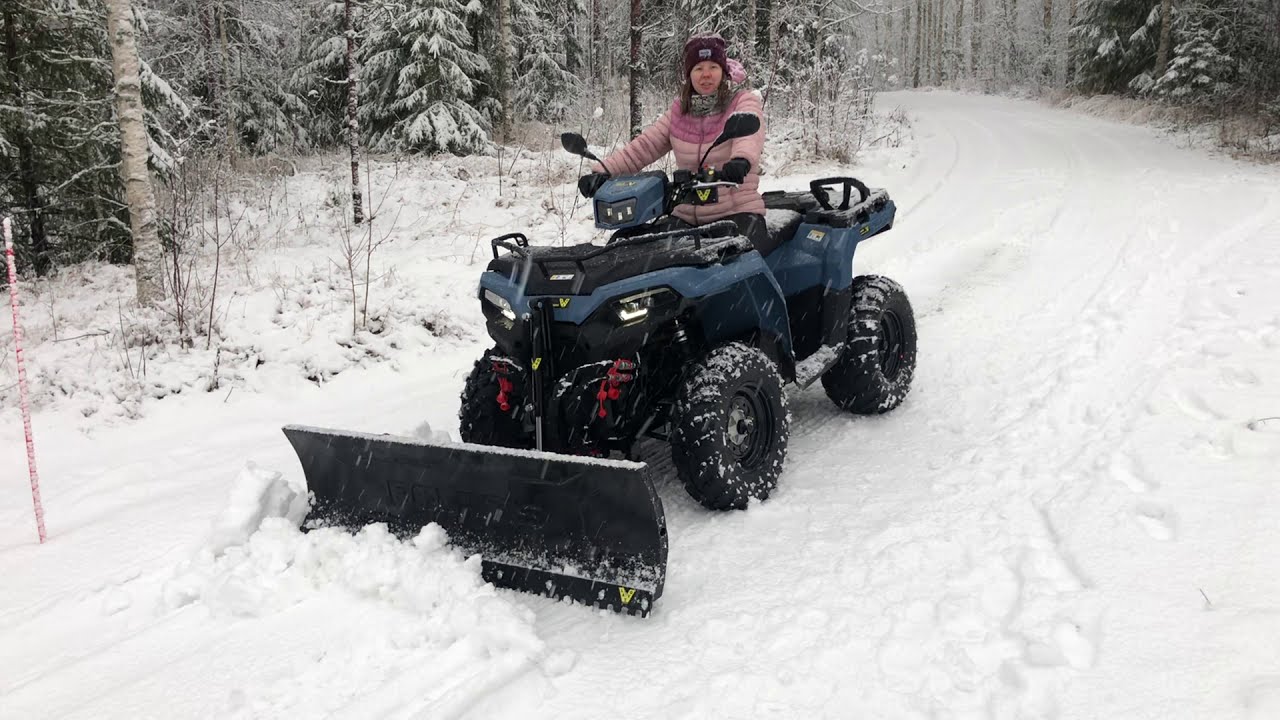 Polaris Sportsman 570 MY2021 - How to use hydraulic plow - Latvo Hydraulics
