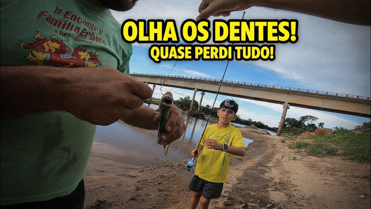 PESCAR NO RIO É OUTRO NÍVEL! O QUE SAIU DA ÁGUA ME DEIXOU ASSUSTADO