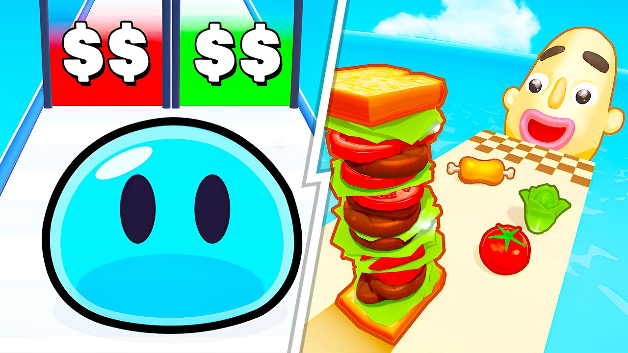 Slime Run Race VS Sandwich Runner 🔥 Max Level SpeedRun Gameplay (Android,iOS) Ep 826