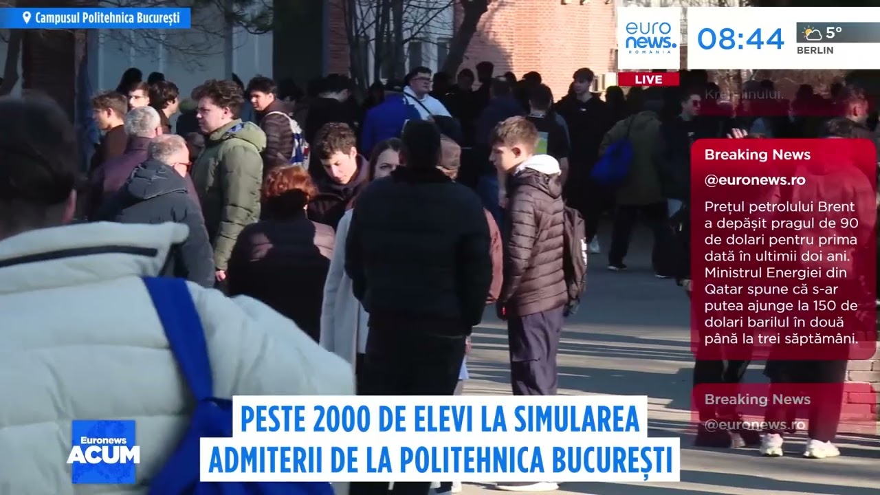 Record de elevi participanți la simularea examenului pentru admiterea la Politehnica din București