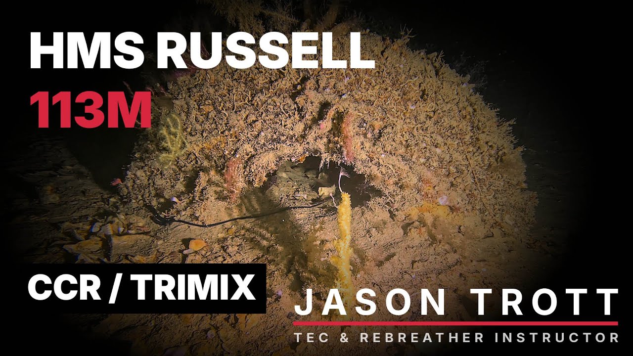 HMS Russell (113m) Wreck Dive &ndash; Deep Technical Wreck Diving in Malta (CCR)