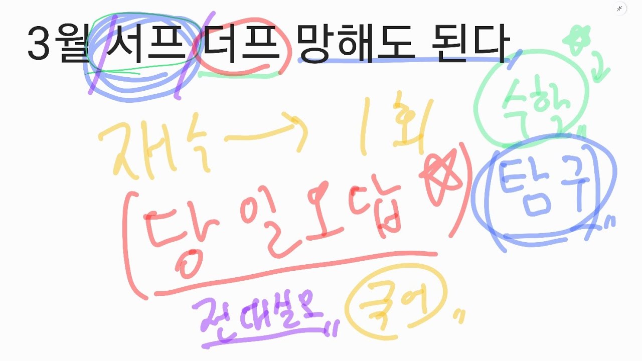 3월 더프 보고 지금 사설 점수 집착하지말기