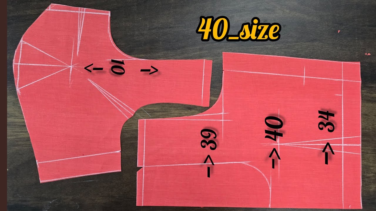 40  size  லைனிங் பிளவுஸ் அளவு எடுத்து வெட்டுவது எப்படி The pattern #shorts 👍💯