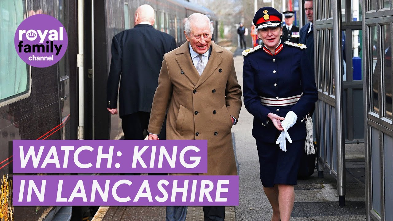 WATCH: King Charles arrives at Clitheroe Station during Lancashire tour