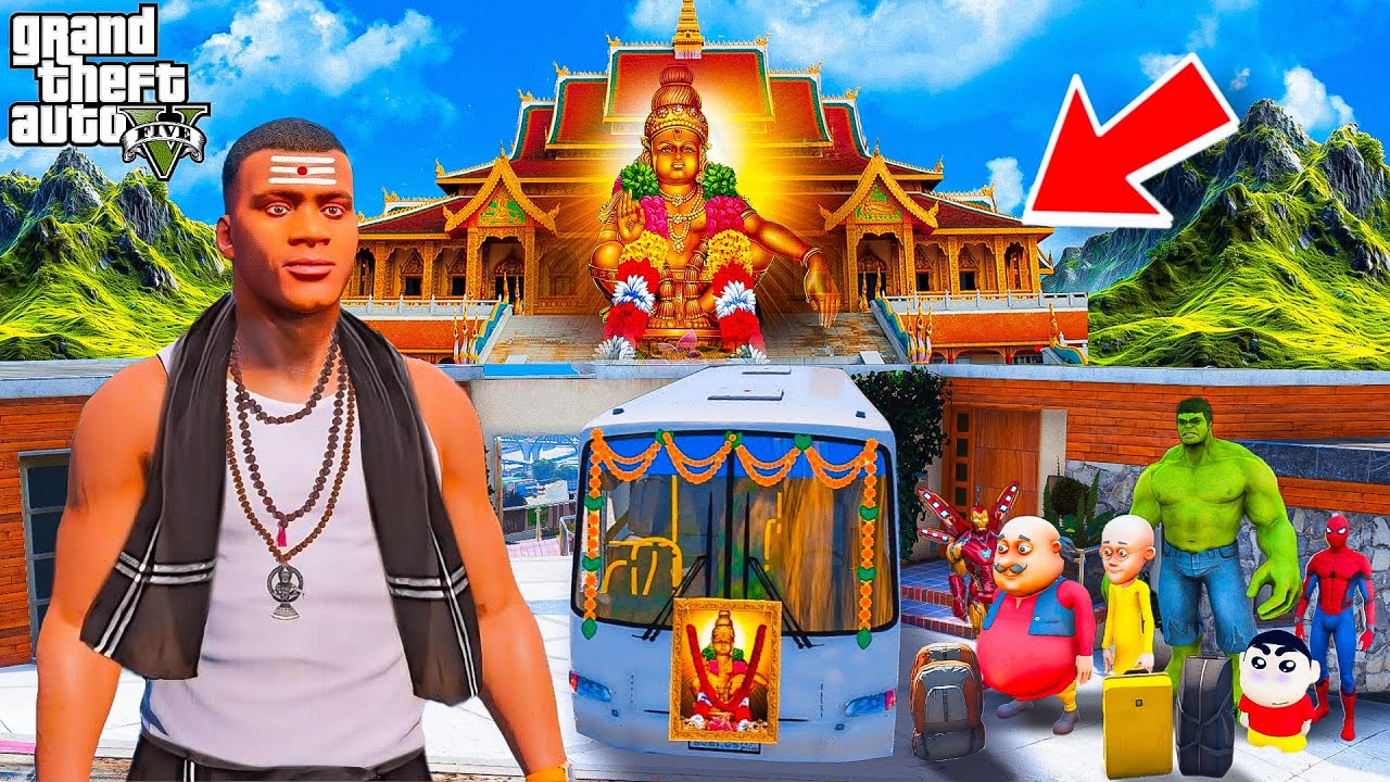 Shin Chan & Franklin Going to ‘Sabarimala’ Ayyappa Temple in Kerala in Gta 5 in Telugu