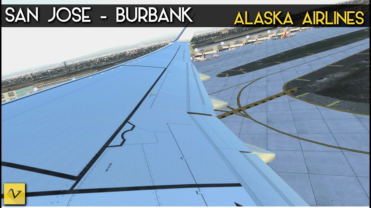 X-Plane 11: HARD Landing at Burbank [KBUR] | ZIBO 737 | Alaska Airlines