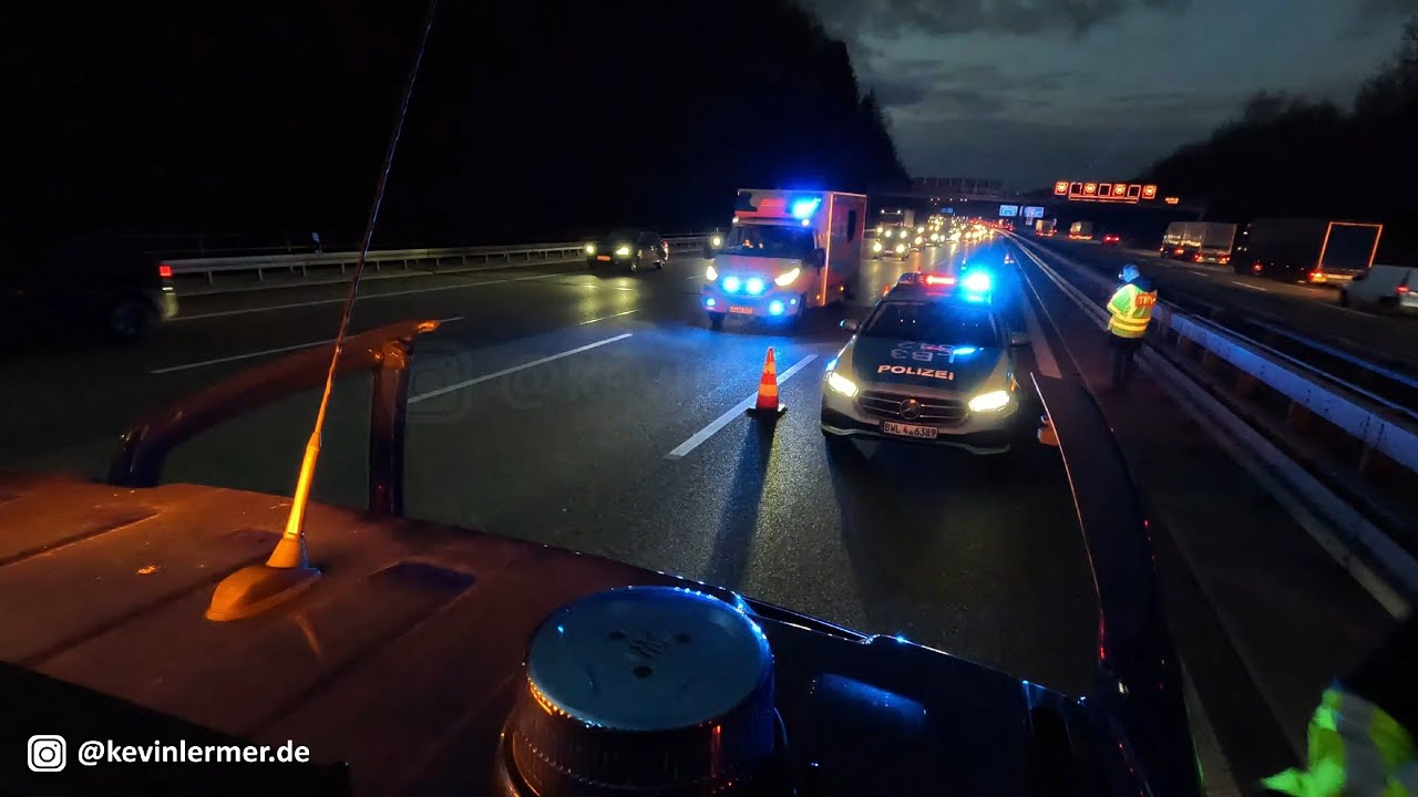 Absicherung einer Unfallstelle – Das THW im Autobahndienst – Unfall auf der A81 | GoPro Hero 11