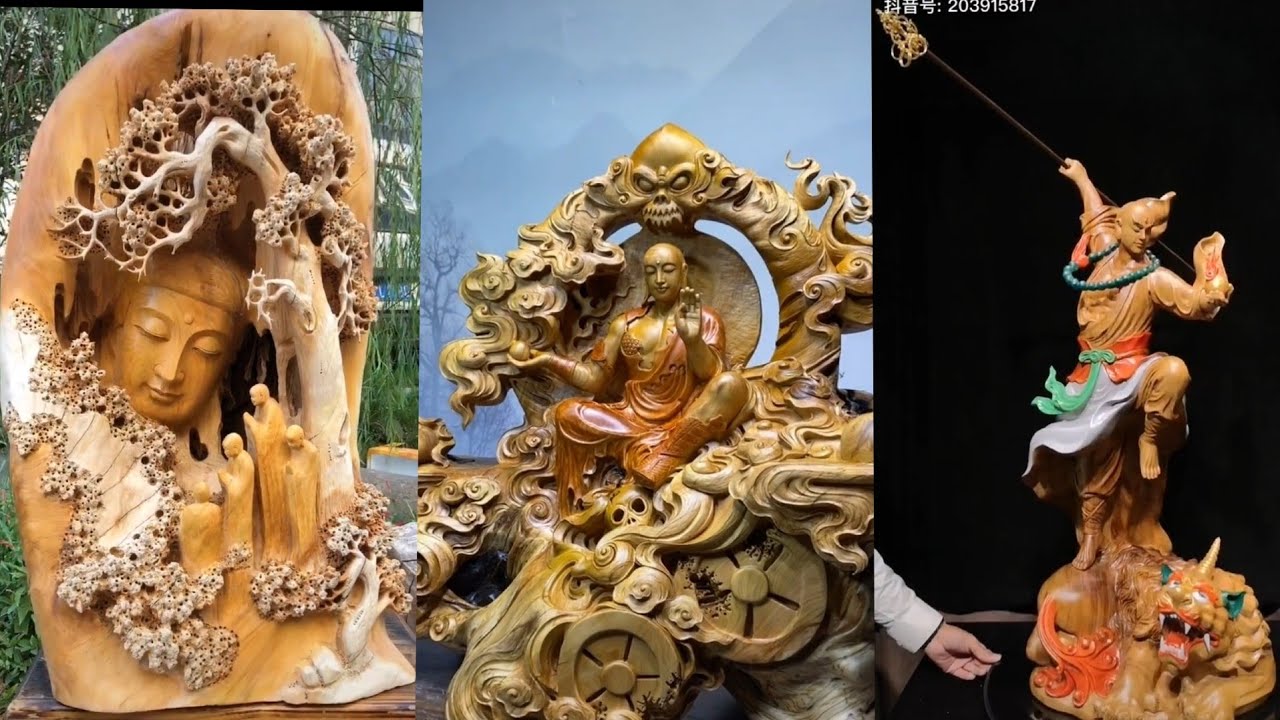 Điêu khắc gỗ nghệ thuật | Wood art sculpture | Tiểu hòa thượng 2