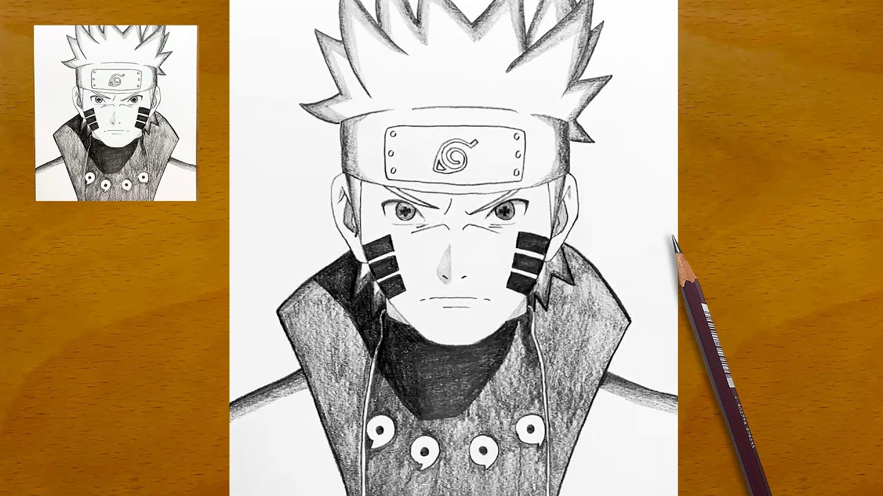 How to draw Naruto Sage of Six Paths || Naruto Uzumaki drawing step by step || Easy anime sketch