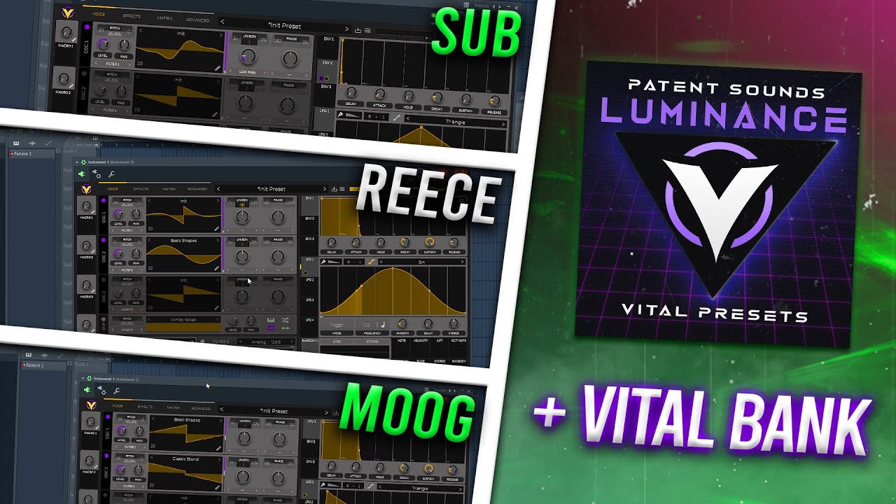 HOW TO MAKE 3 DIFFERENT TYPES OF BASS IN VITAL | + FREE VITAL BANK