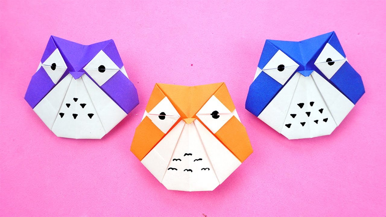 Halloween basteln: Eule falten - Origami Eule basteln | Halloween bastelideen