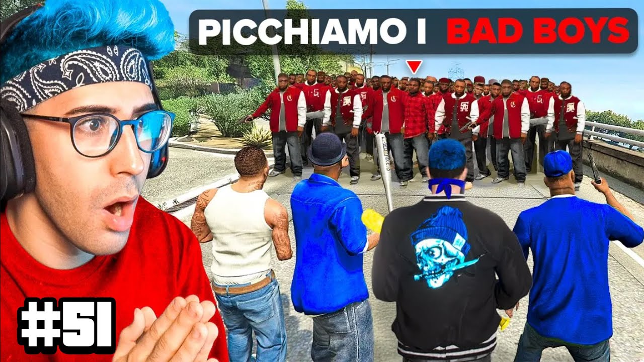 BAD BOYS vs GANG RED SIDE su GTA5 RP FIVEM (TEKTEK EP.51)