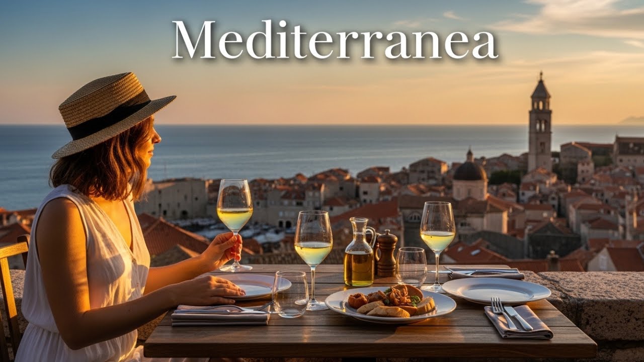 Italian Coastline Dreams 🎶 Soft Guitar Music with Calm Ocean Scenery | 4K